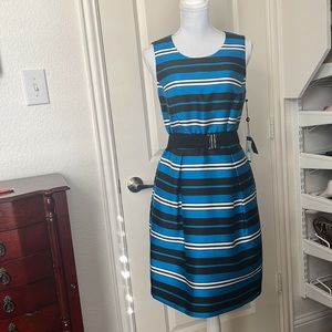 Brand new with tags, size 8 blue and black Adrianna Papel dress.